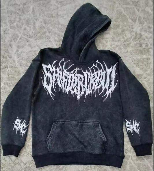 Black Metal OVERSIZED Hoodie (Acid Washed)