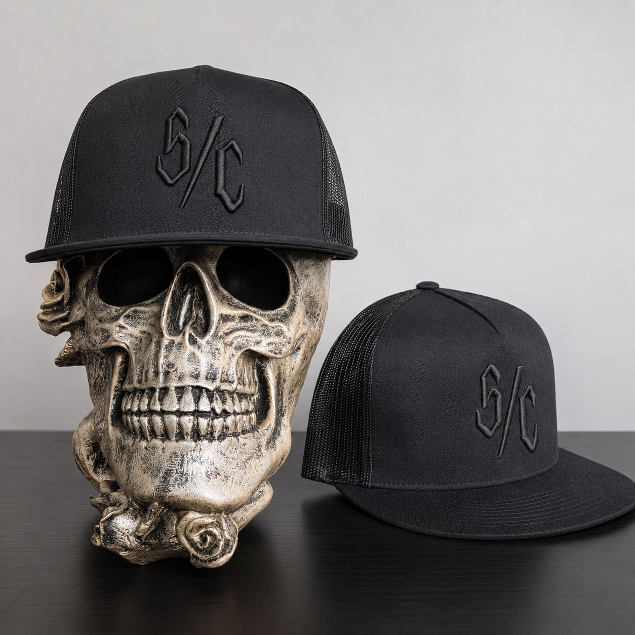 SC Snapback Black on Black